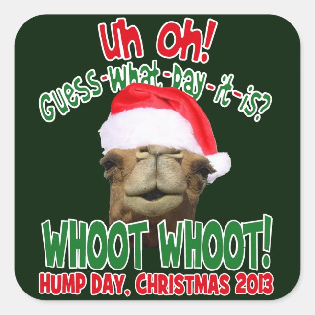 Hump Day Camel Christmas 2013 Stickers (Front)