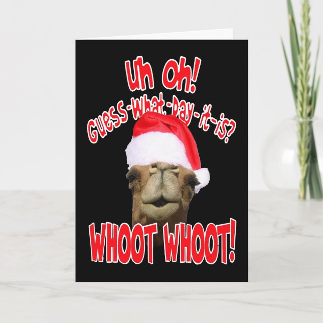 Hump Day Camel Christmas Greeting Cards (Front)