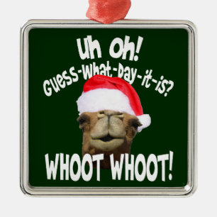 Hump Day Camel Christmas Metal Ornament