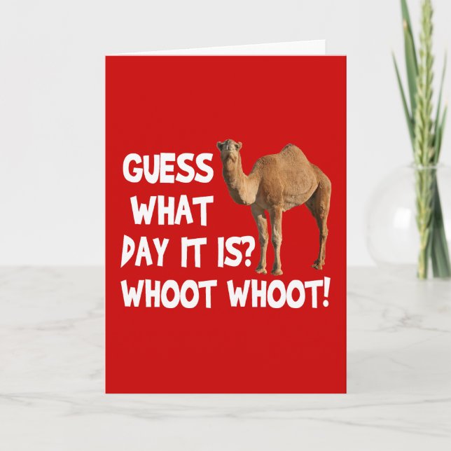 Hump Day Camel Guess What Day It Is Card (Front)