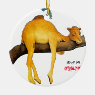 Hump Day Camel .. Overblown Ceramic Tree Decoration