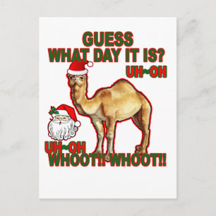 Hump Day Camel Santa Christmas T-shirt NJ.png Holiday Postcard