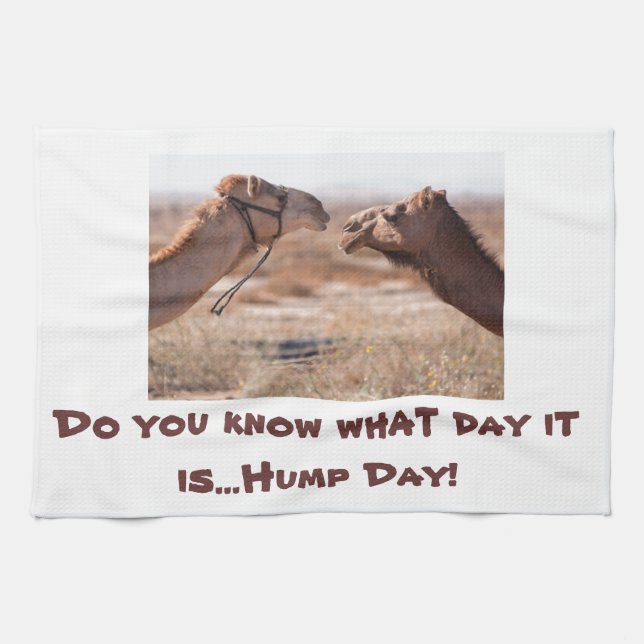 Hump Day Camels Tea Towel (Horizontal)