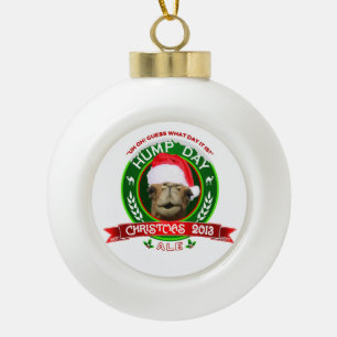 Hump Day Christmas Ale Ceramic Ball Photo Ornament