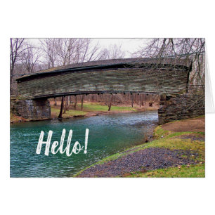 Humpback Covered Bridge VA Hello Blank Note Card