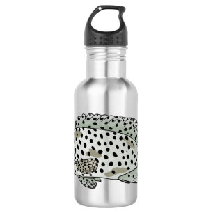 Humpback grouper fish cartoon illustration 532 ml water bottle