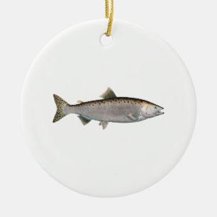 Humpback Salmon (ocean phase) Ceramic Ornament