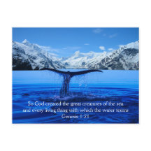 Humpback Whale Bible Verse - Postcard