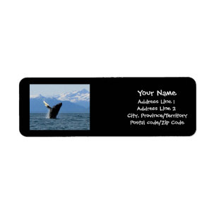 Humpback Whale Breaching Return Address Label