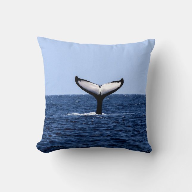 Humpback Whale in Ocean Cushion (Front)