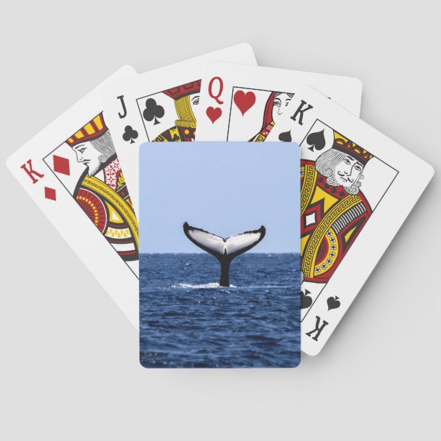 Humpback Whale in Ocean Playing Cards (Back)