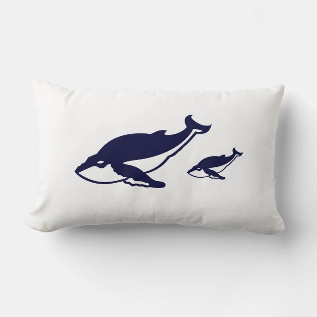 Humpback Whale Lumbar Cushion (Front)