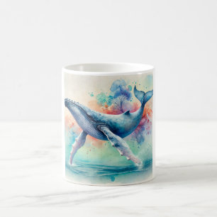 Humpback Whale Majesty 170924AREF119 - Watercolor Coffee Mug