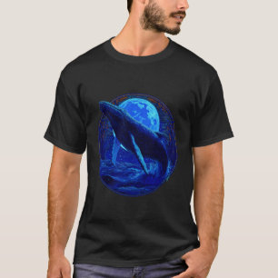 Humpback Whale Marine Biology Animal Sea Ocean Blu T-Shirt