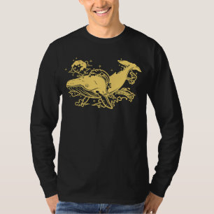 Humpback Whale Marine Life Ocean Nature Sea Blue W T-Shirt