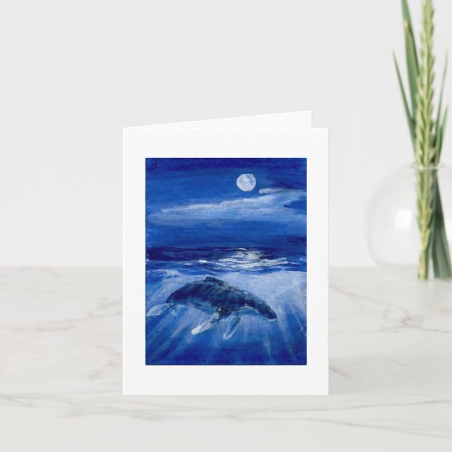 Humpback Whale Moonlight Traveller Card (Front)