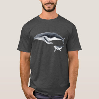Humpback whale mother and humpback whale baby vint T-Shirt