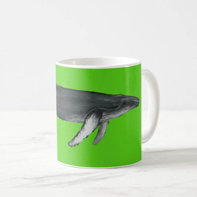 Humpback Whale Mug Green (Front Right)