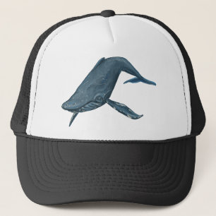 Humpback Whale Painting Trucker Hat