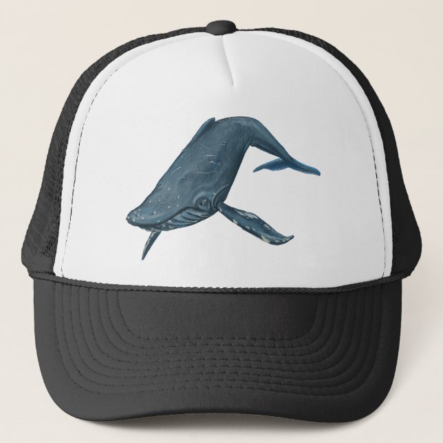 Humpback Whale Painting Trucker Hat (Front)