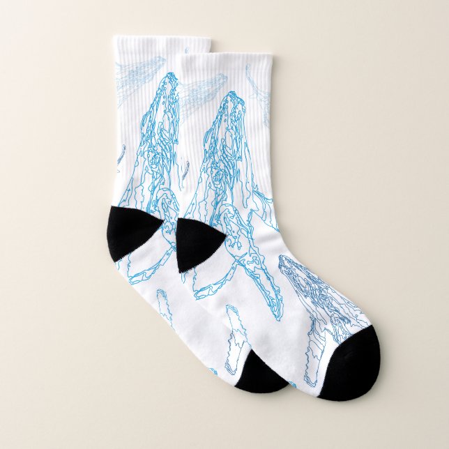 Humpback whale patterned socks (Pair)
