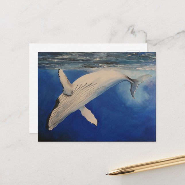 Humpback Whale Postcard (Front/Back In Situ)