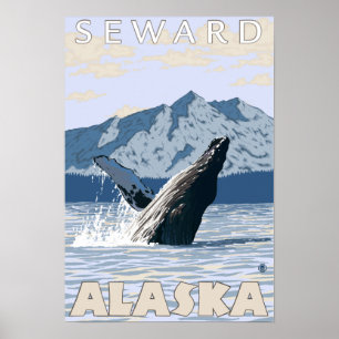 Humpback Whale - Seward, Alaska Poster