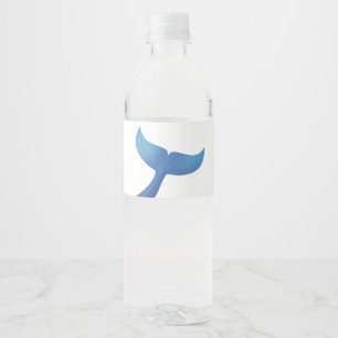 Humpback Whale Tail V2 Water Bottle Label