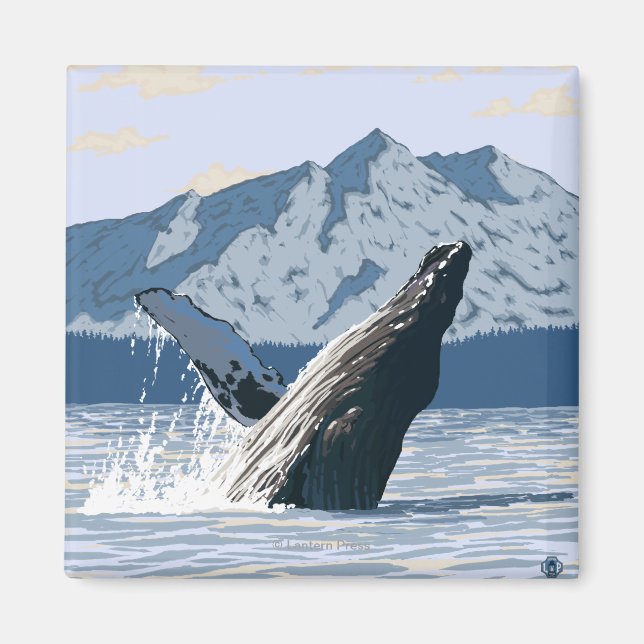 Humpback Whale - Valdez, Alaska Magnet (Front)