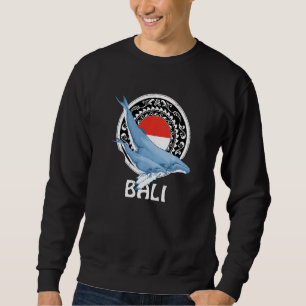 Humpback Whales Dive Bali Indonesia Flag Sweatshirt