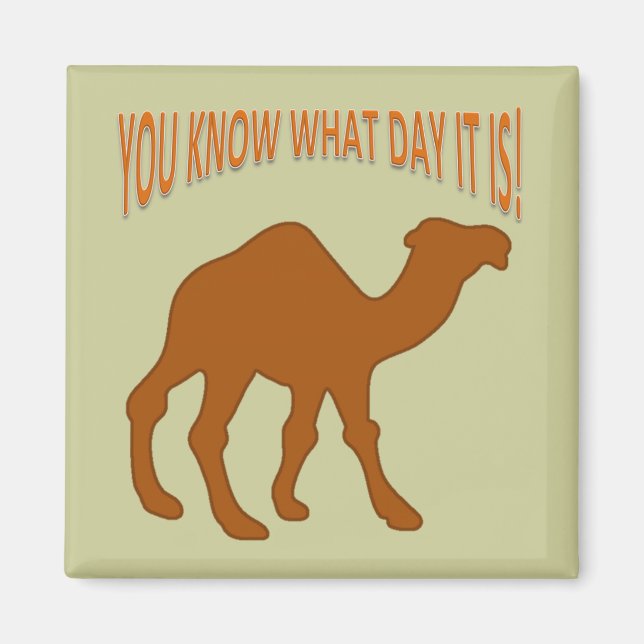 HUMPDAY ! CAMEL HUMP DAY YOU KNOW WHAT DAY IT IS MAGNET (Front)