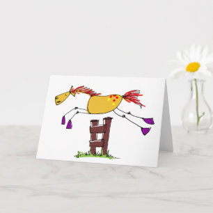 Humphrey Horse Takes a Leap Greeting Card