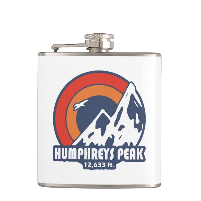 Humphreys Peak Arizona Sun Eagle Hip Flask (Front)