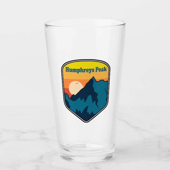Humphreys Peak Arizona Sunrise Glass (Front)