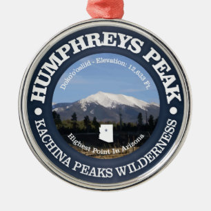 Humphrey's Peak Metal Ornament