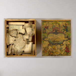 Humphries dissected world map poster