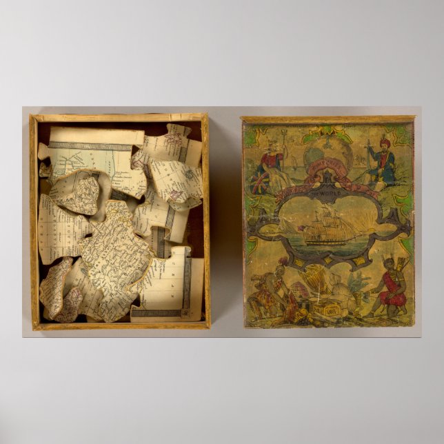 Humphries dissected world map poster (Front)