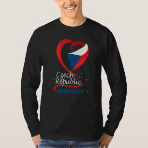 Humpolec Czech Republic Heart Flag Lion Coat Of Ar T-Shirt