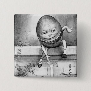 Humpty Dumpty 15 Cm Square Badge