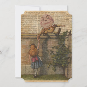 Humpty Dumpty & Alice Vintage Book Illustration