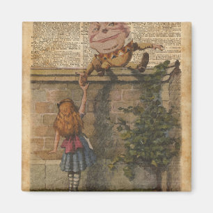 Humpty Dumpty & Alice Vintage Book Illustration Magnet
