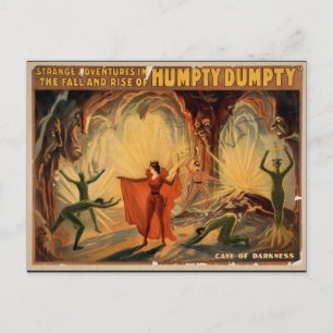 Humpty Dumpty, 'Cave of Darkness' Retro Theatre Postcard