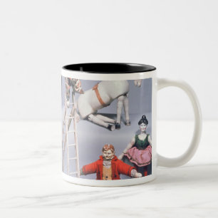 Humpty Dumpty Circus acrobats and menagerie Two-Tone Coffee Mug