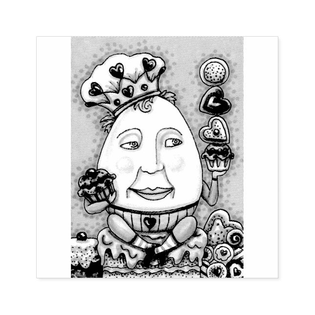 HUMPTY DUMPTY CUPCAKES & SWEET TREATS, A GOOD EGG RUBBER STAMP (Imprint)