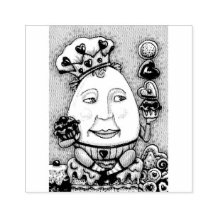 HUMPTY DUMPTY CUPCAKES & SWEETS RUBBER STAMP