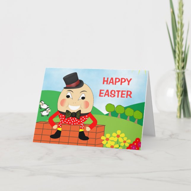 Humpty Dumpty Cute Kids Easter Card (Front)