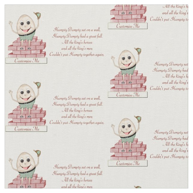 Humpty Dumpty Fabric (Close Up)