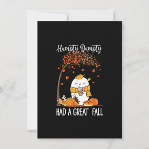 Humpty Dumpty Had A Great Fall Pumpkin Autumn Than Invitation
