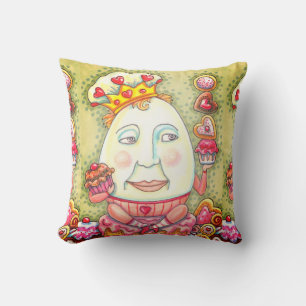 Humpty Dumpty Hearts THROW PILLOW Cotton
