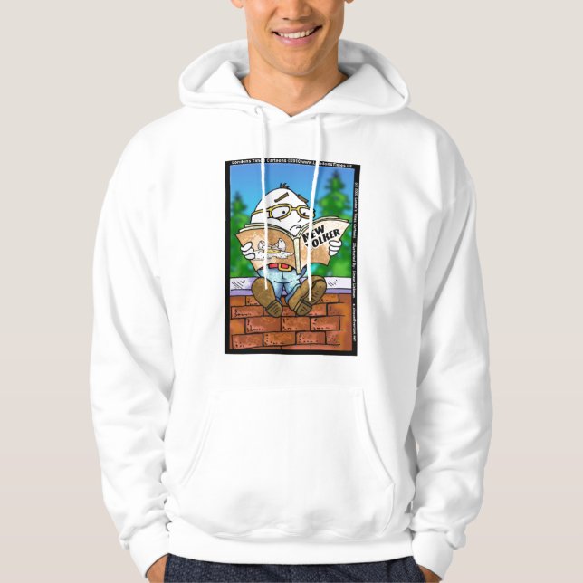 Humpty Dumpty New Yolker Funny Hoodie by Rick Lond (Front)